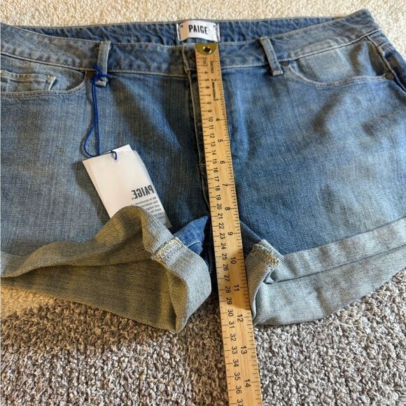 paige shorts Womens size 32 jimmy denim color woods Blue Cotton blend new - Picture 7 of 16